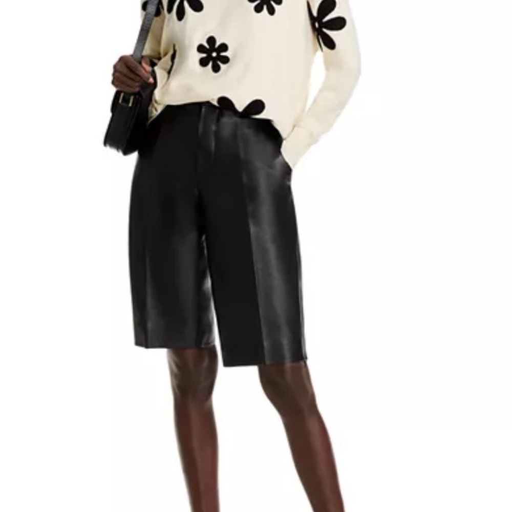 Sioni Cream Sweater w/Black Floral Appliqués, Size Small - Picture 3 of 15